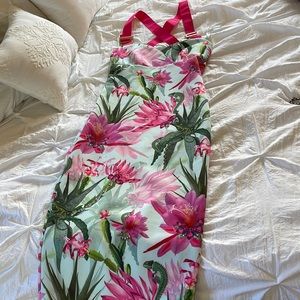 Ted Baker strapped, midi dress with zipper down the back.